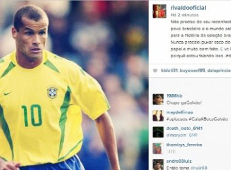 Rivaldo critica Galvão Bueno após derrota do Brasil para a Holanda