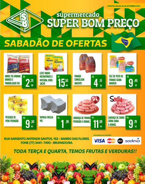 Sabadão de Ofertas no Supermercado Super Bom Preço em Brumado