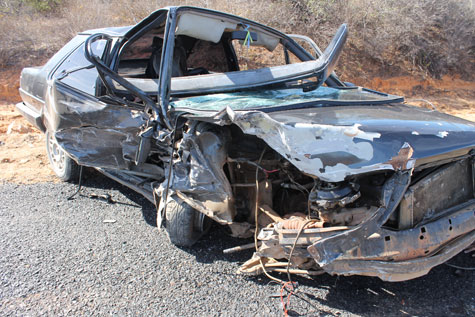 Brumado: Motorista foge e passageiro sofre fratura exposta em colisão na BR-030