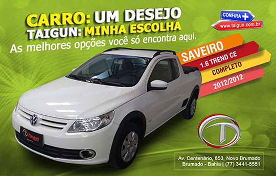 Saveiro Trend acaba de chegar na Taigun Auto em Brumado