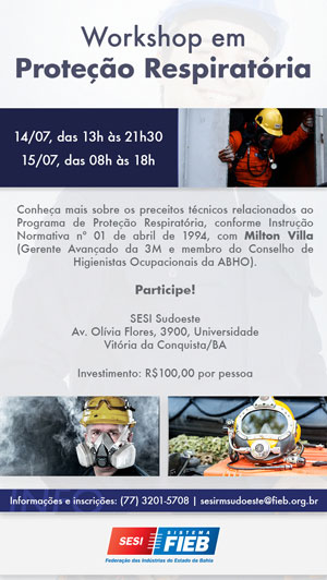 Sesi promove Workshop de Proteção Respiratória em Vitória da Conquista
