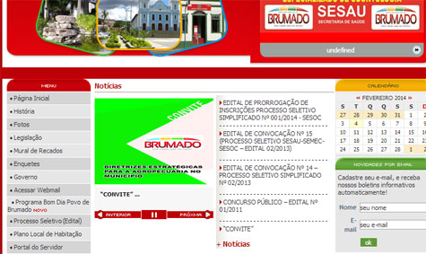 Após invasão de hackers, site da prefeitura de Brumado já está normalizado