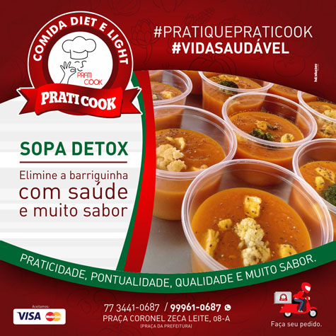 Conheça a sopa detox vendida na Praticook em Brumado