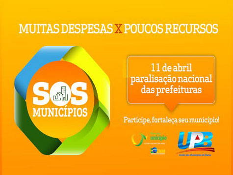 SOS municípios: Prefeitos suspendem atividades nesta sexta-feira (11)