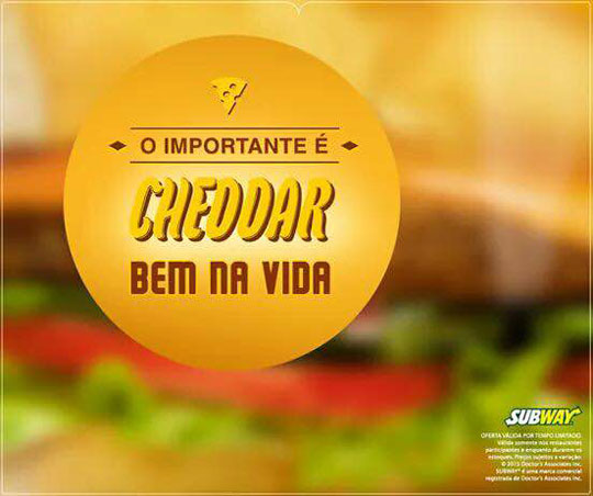 Brumado: Subway conta agora com sabor de cheddar