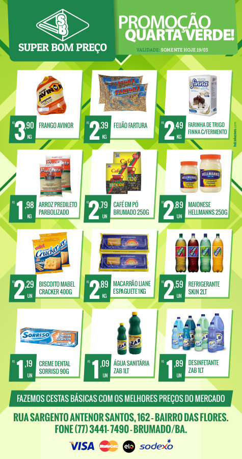 Brumado: Confira as promoções da Quarta Verde do supermercado Super Bom Preço