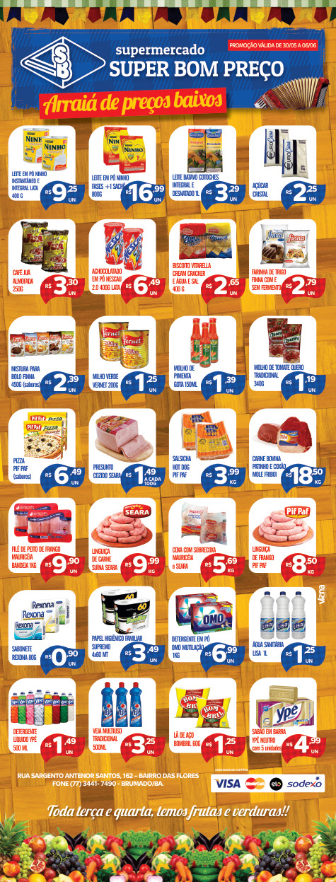 Confira as promoções no Supermercado Super Bom Preço