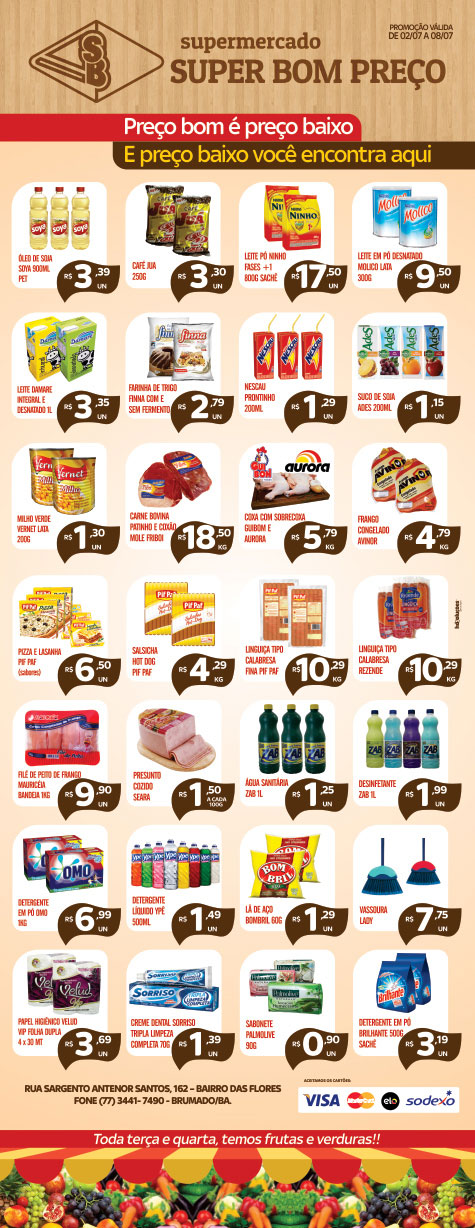 Confira o show de ofertas no Supermercado Super Bom Preço