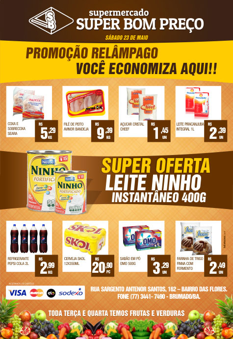 Brumado: Promoção relâmpago no Supermercado Super Bom Preço 