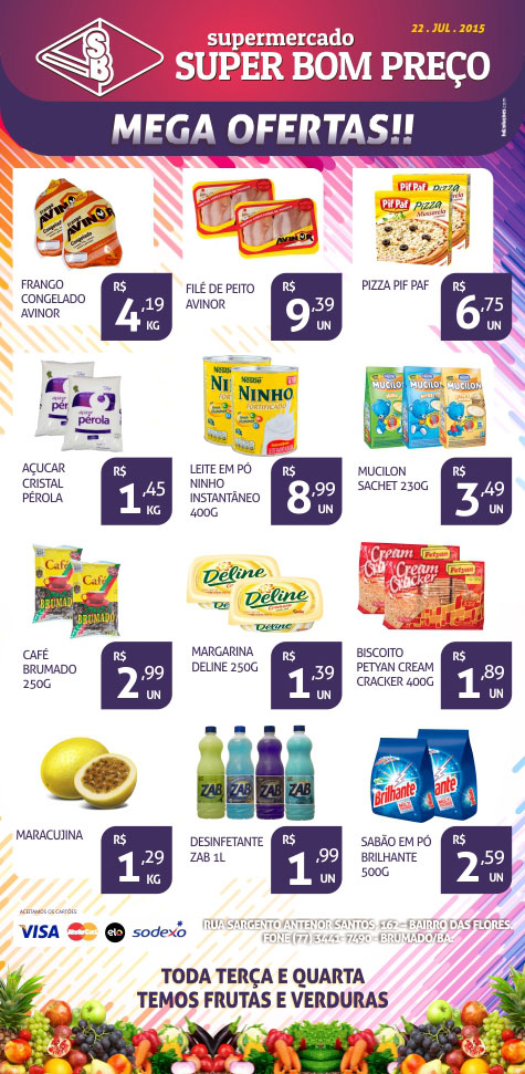 Brumado: Confira as promoções desta quarta-feira no Supermercado Super Bom Preço