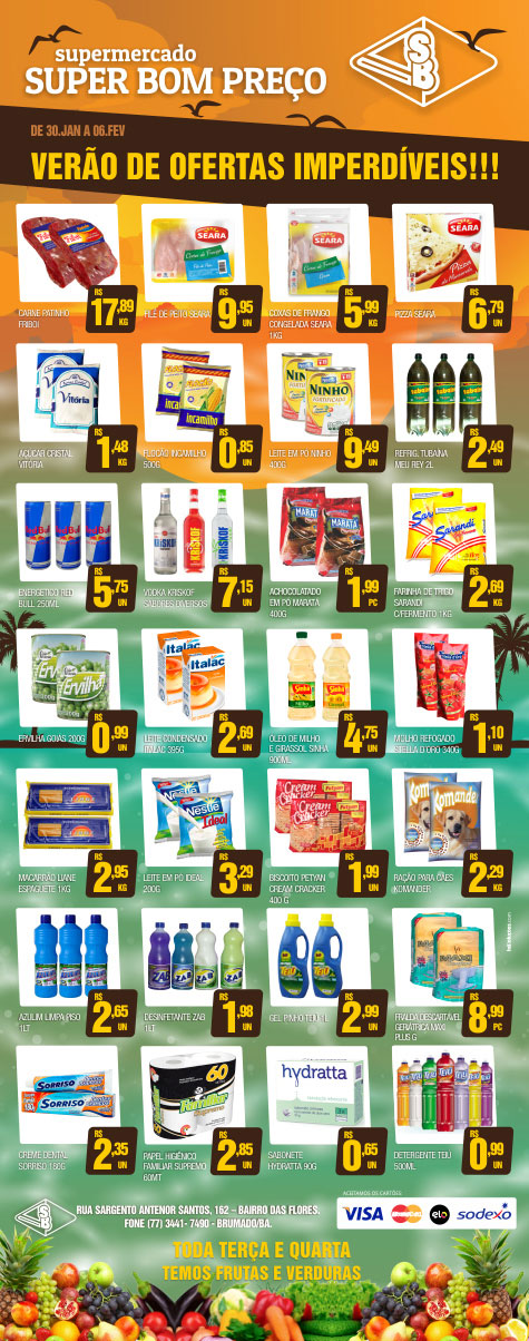 Confira as promoções da semana no Supermercado Super Bom Preço