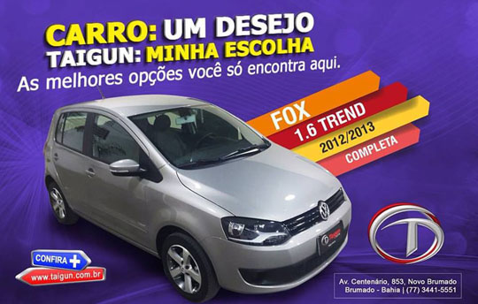 Brumado: Fox 1.6 completo acaba de chegar na Taigun Auto