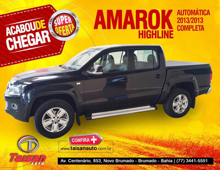 Amarok Highline acaba de chegar na Taisan Auto em Brumado