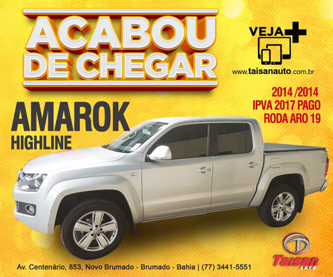 Amarok acaba de chegar na Taisan Auto em Brumado