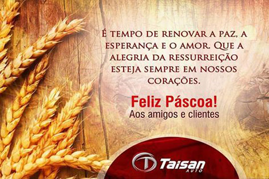 Taisan Auto: Feliz Páscoa