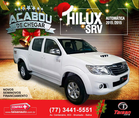 Hilux SRV acaba de chegar na Taisan Auto em Brumado