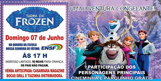 Turma do Frozen se apresentará em Brumado no dia 7 de junho
