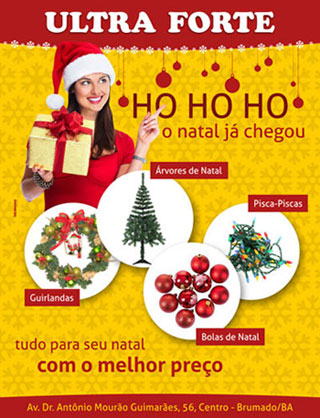 Adquira a sua decoração de Natal na Ultraforte em Brumado