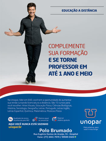 Conheça o curso de Formação Pedagógica da Unopar em Brumado