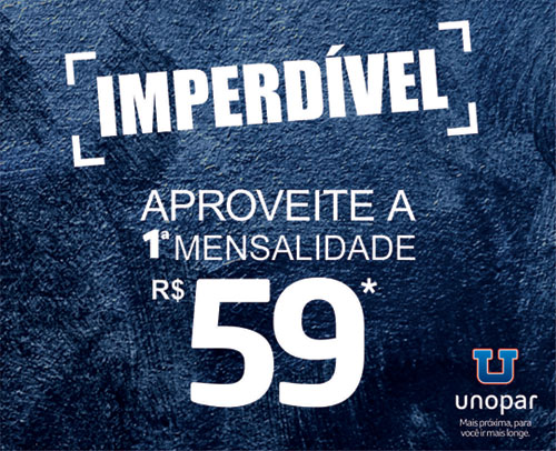 Brumado: Unopar volta com super oferta de matrícula por R$ 59