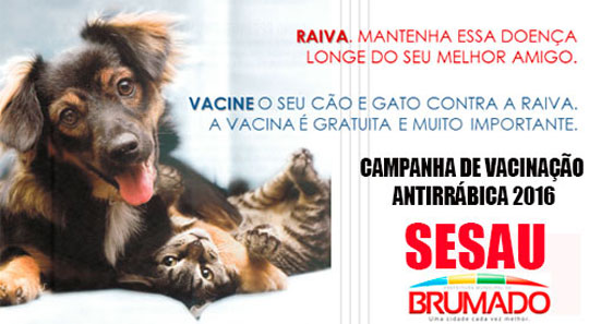 Brumado: Secretaria de Saúde iniciará Campanha de Vacinação Antirrábica no próximo dia 31
