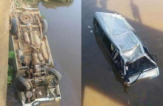Dois homens morrem após van cair de ponte na zona rural em Guanambi