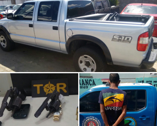 Polícia Rodoviária Estadual recupera caminhonete roubada durante assalto em Brumado